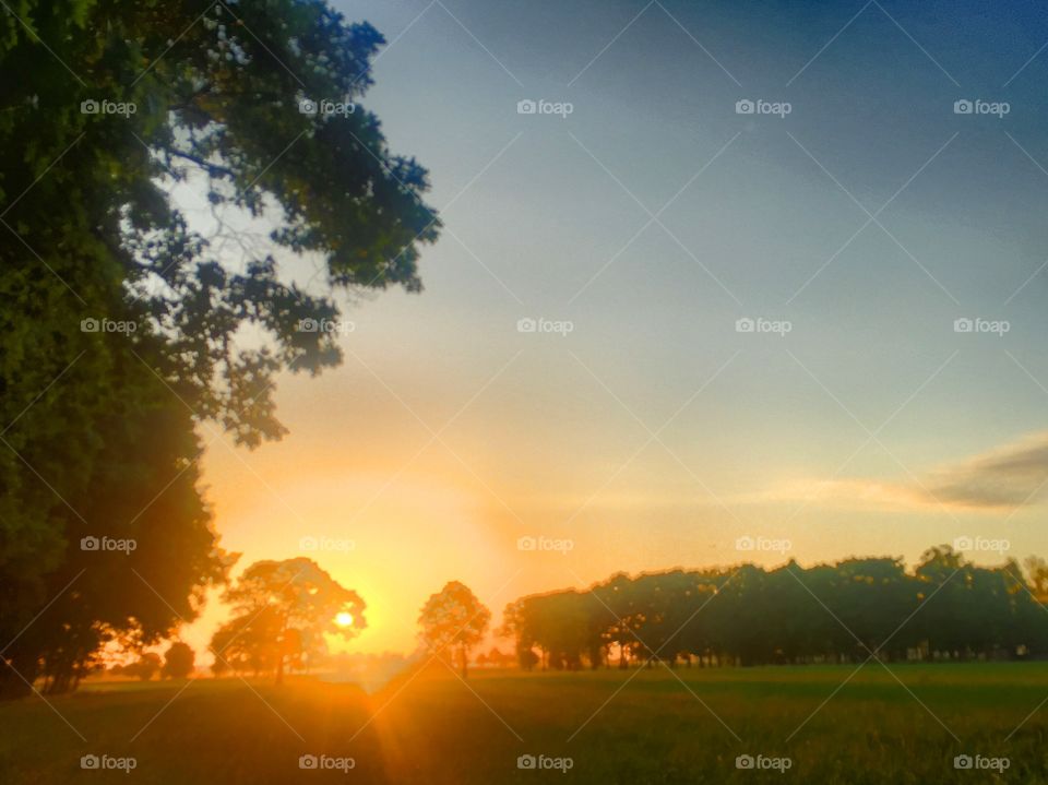 This mornings sunrise at the countryside