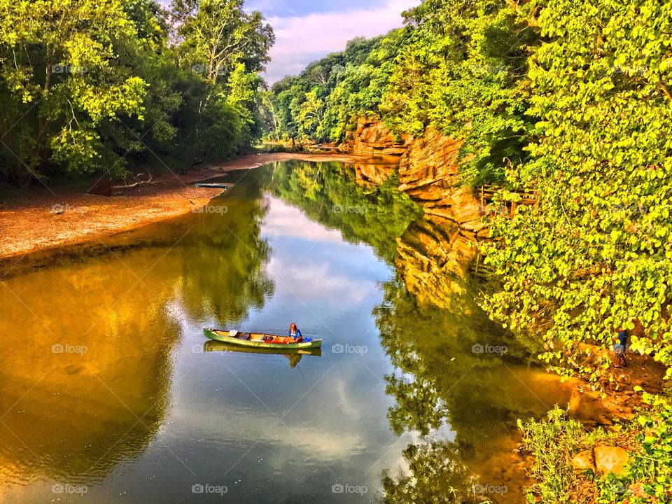 Canoeing down the river