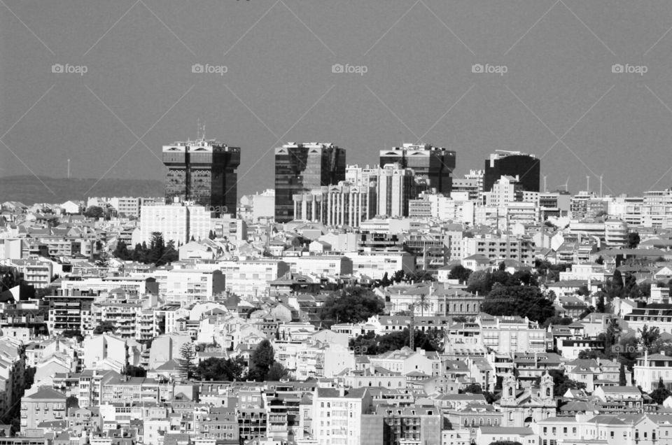 Big City in Black and White 