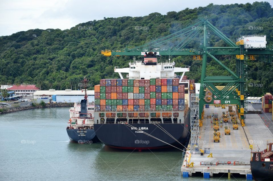 Vessel in the port of Balboa, Panama