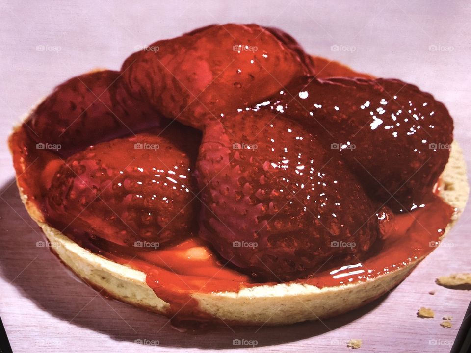 Delicious and just right for the time scrumptious strawberries, to eat in hot summer sunshine.