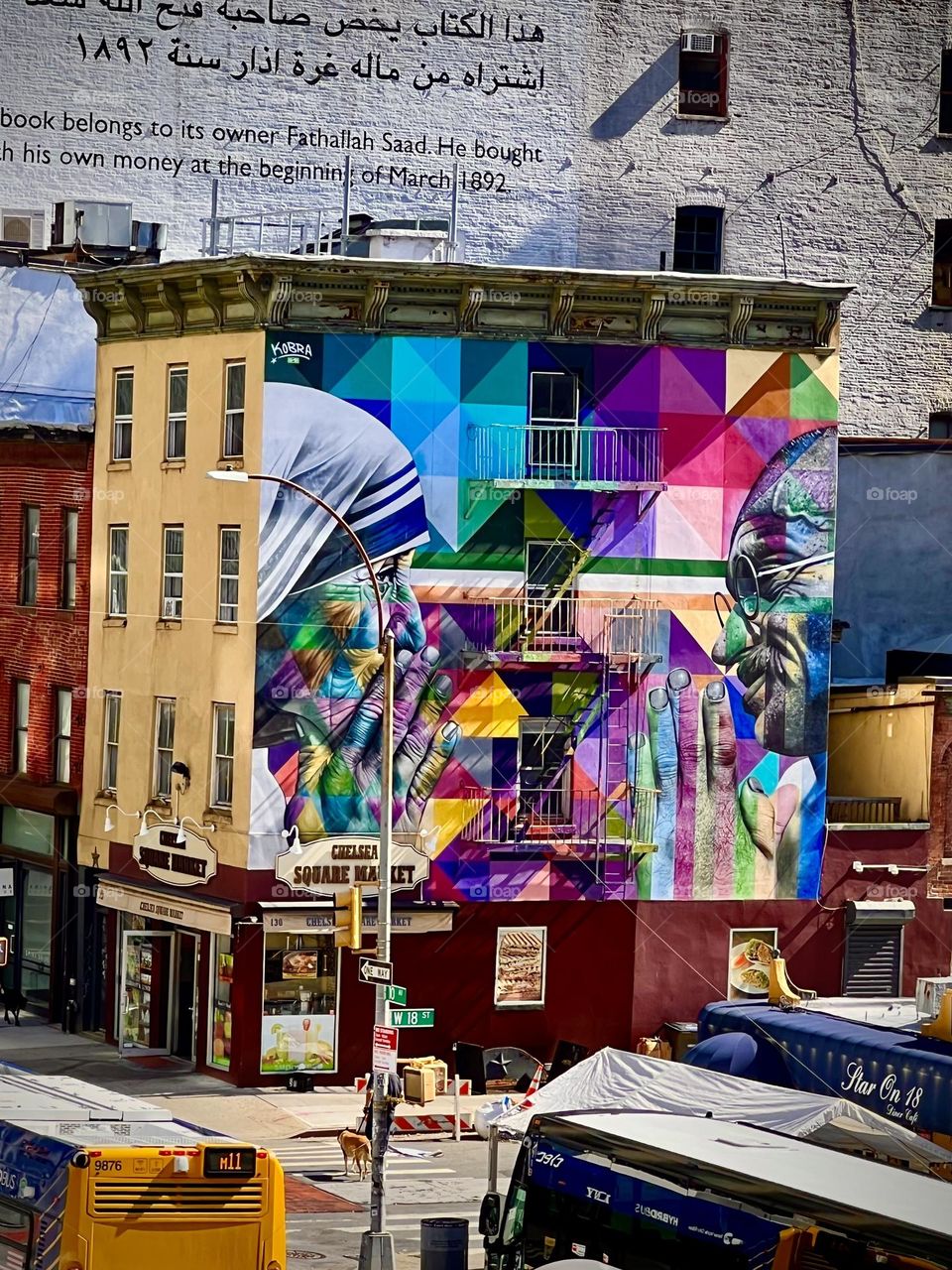 Late summer cast in the role of tourist: a stroll on a bright and sunny day, blue sky and some clouds but humid on the High Line and other areas of Manhattan NYC.
