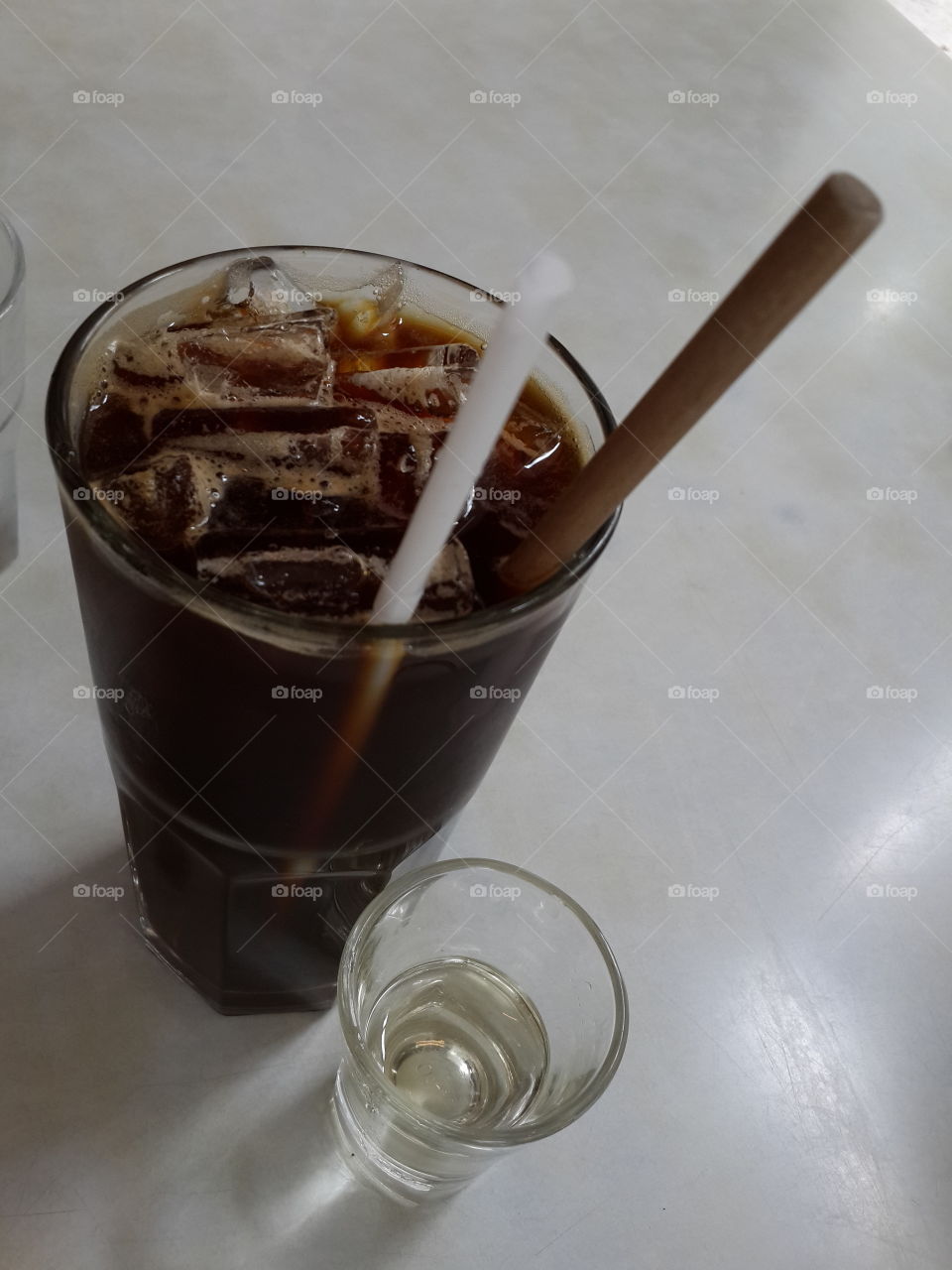 americano ice with syrup