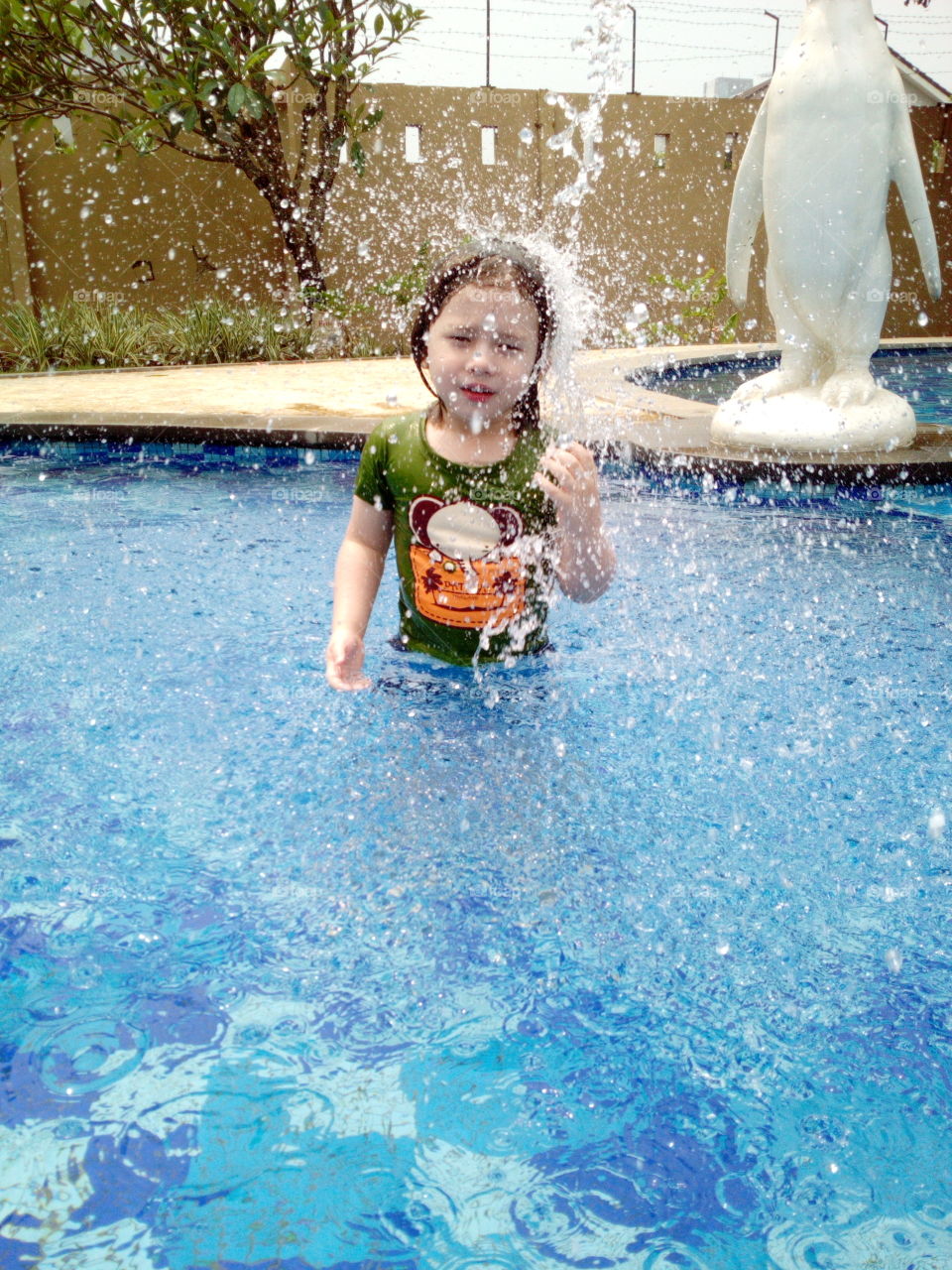 Water fountain splash