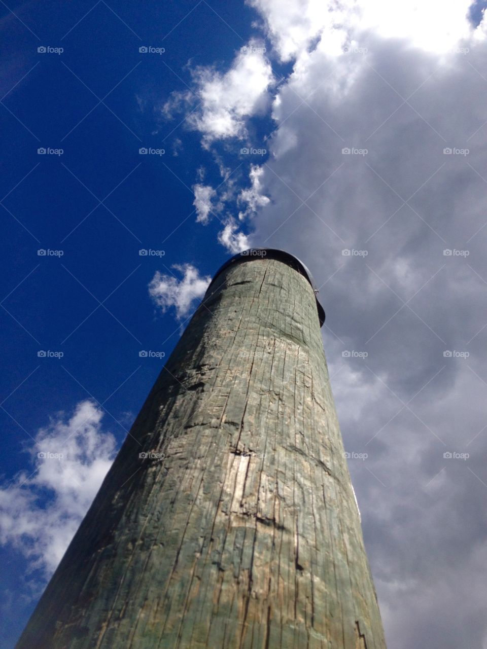 Straight up Pier Piling. Boat launch at Lake Wylie