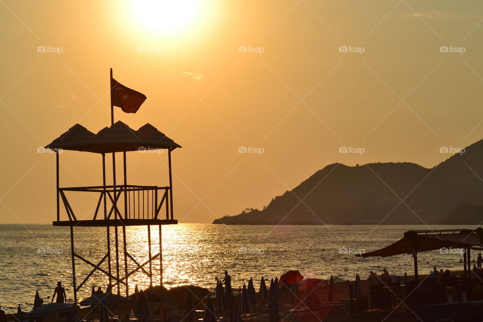 sunset in Alanya turkey