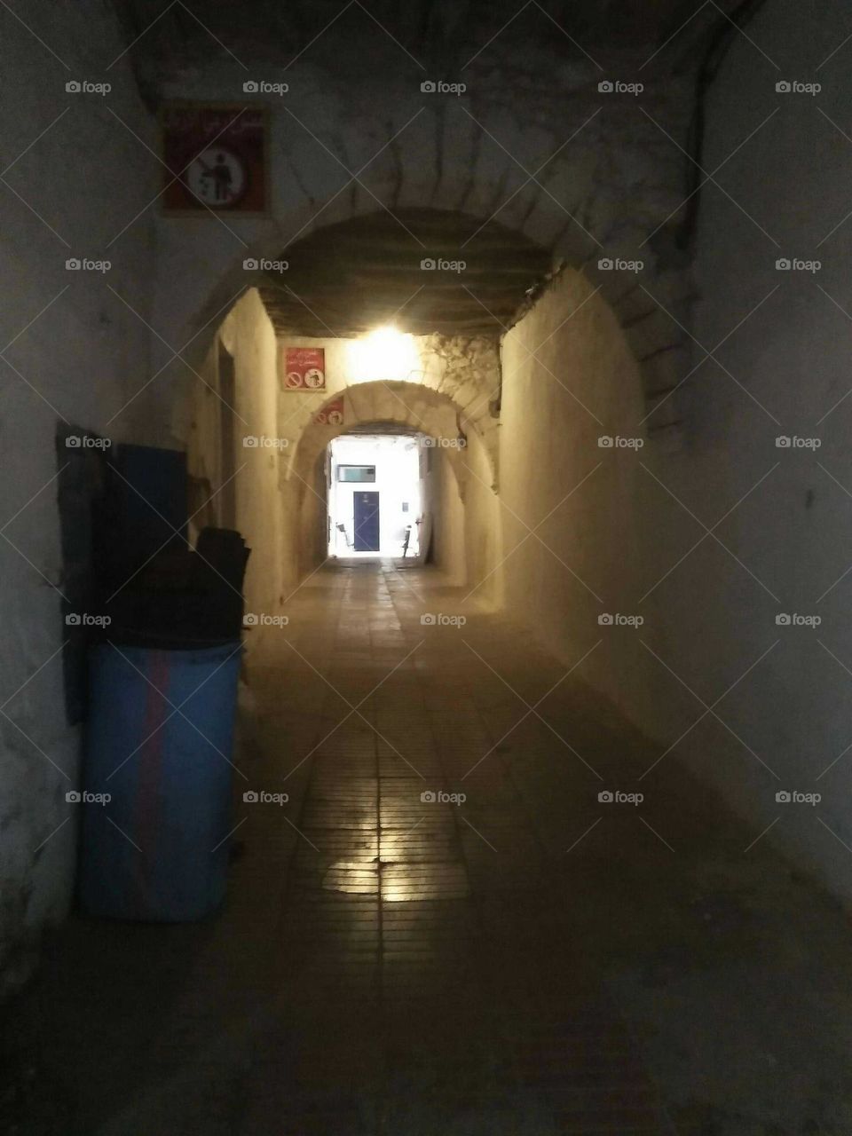 Ancient street in essaouira city in Morocco