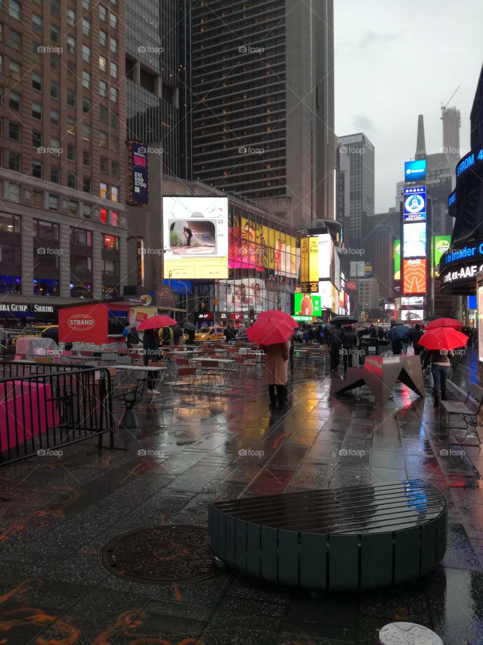 Broadway raining