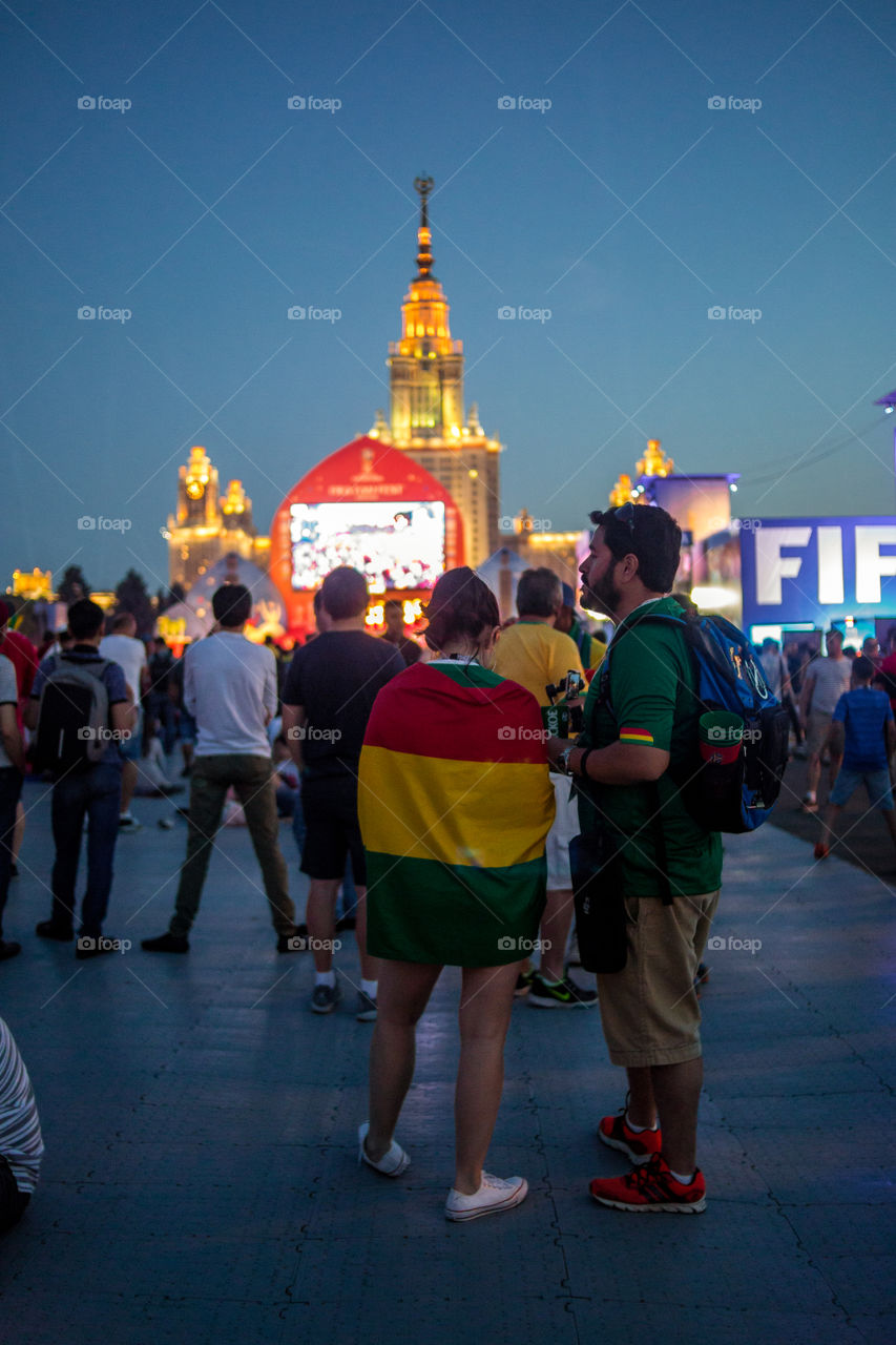 FIFA Fan Fest in Moscow, Russia, Brazil vs Serbia, 27 June 2018