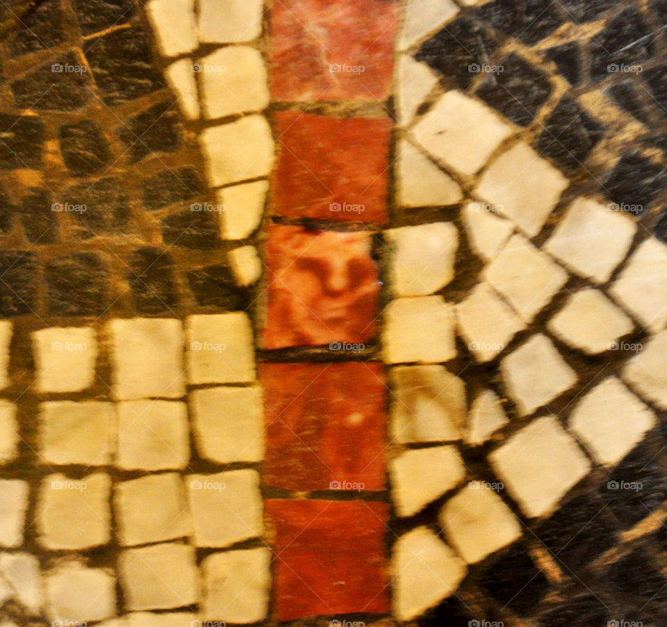 Henry Flagler ghost tile. Story is Henry Flagler still haunts the halls of Flagler College in St. Augustine, Florida in this 1" mosaic tile.