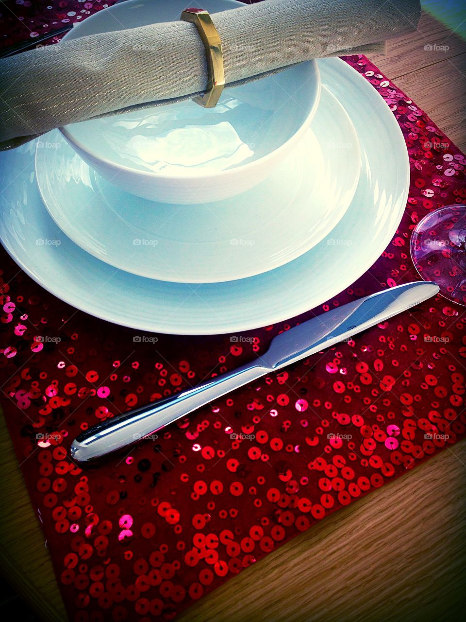 Christmas table setting 