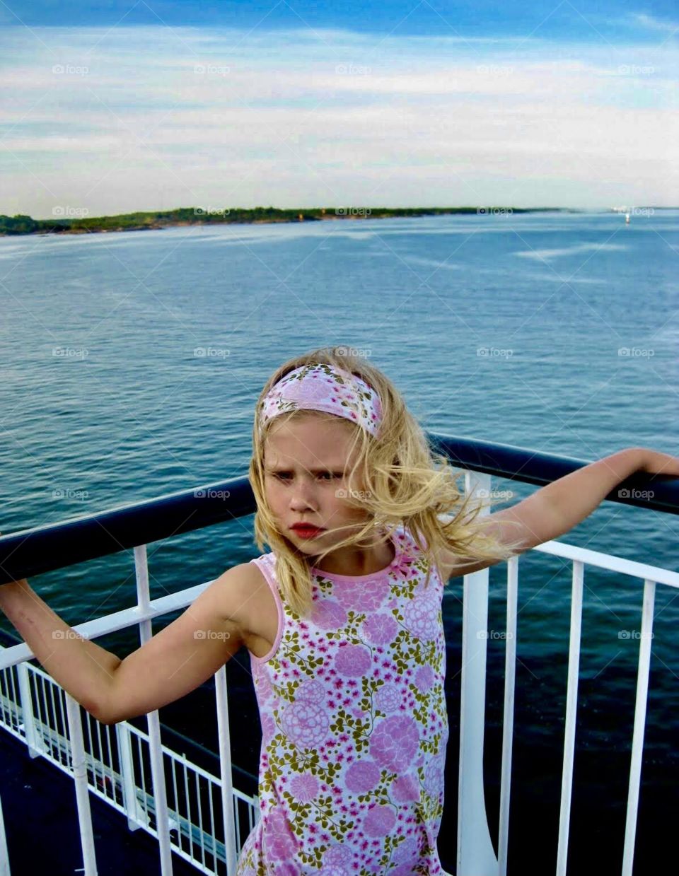 Girl on the widy boats deck