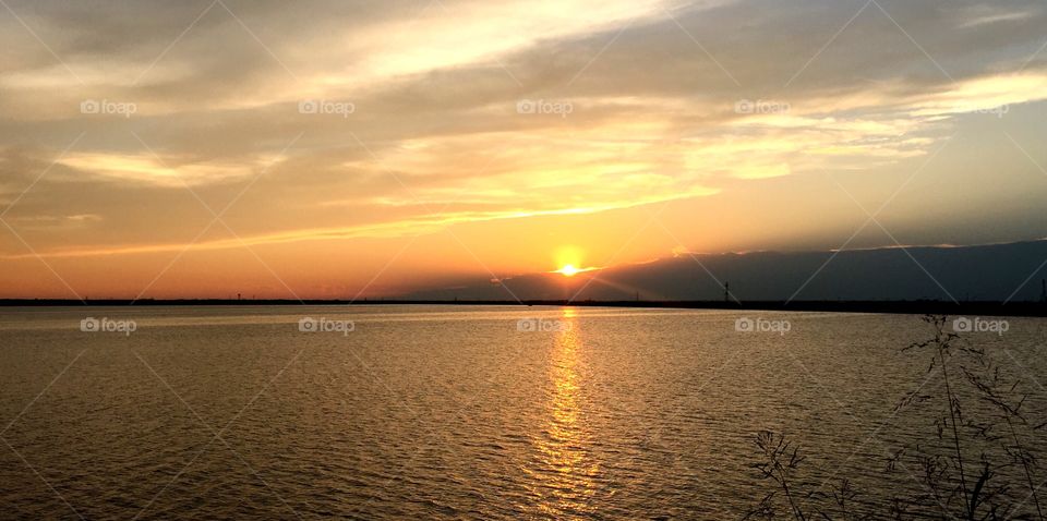 Beautiful Sunset on Lake Hefner