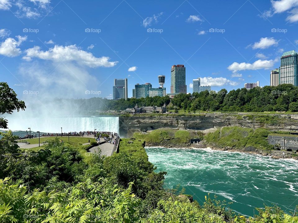 Niagara Falls,NY looking towards Canada.