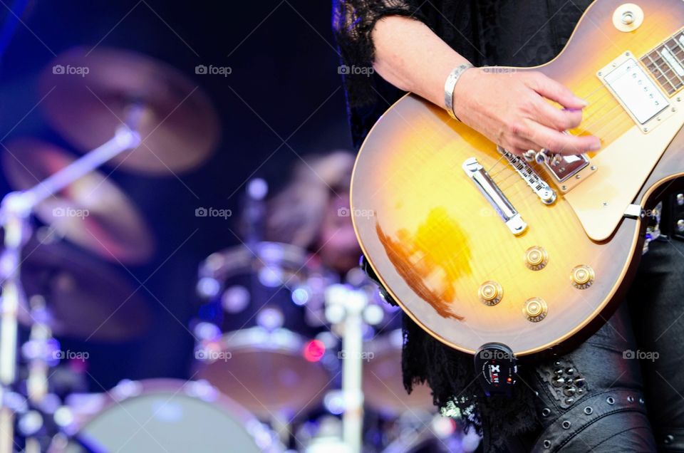 Female Rock Star Electric Guitar