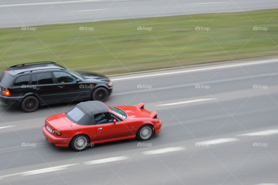 cars on road