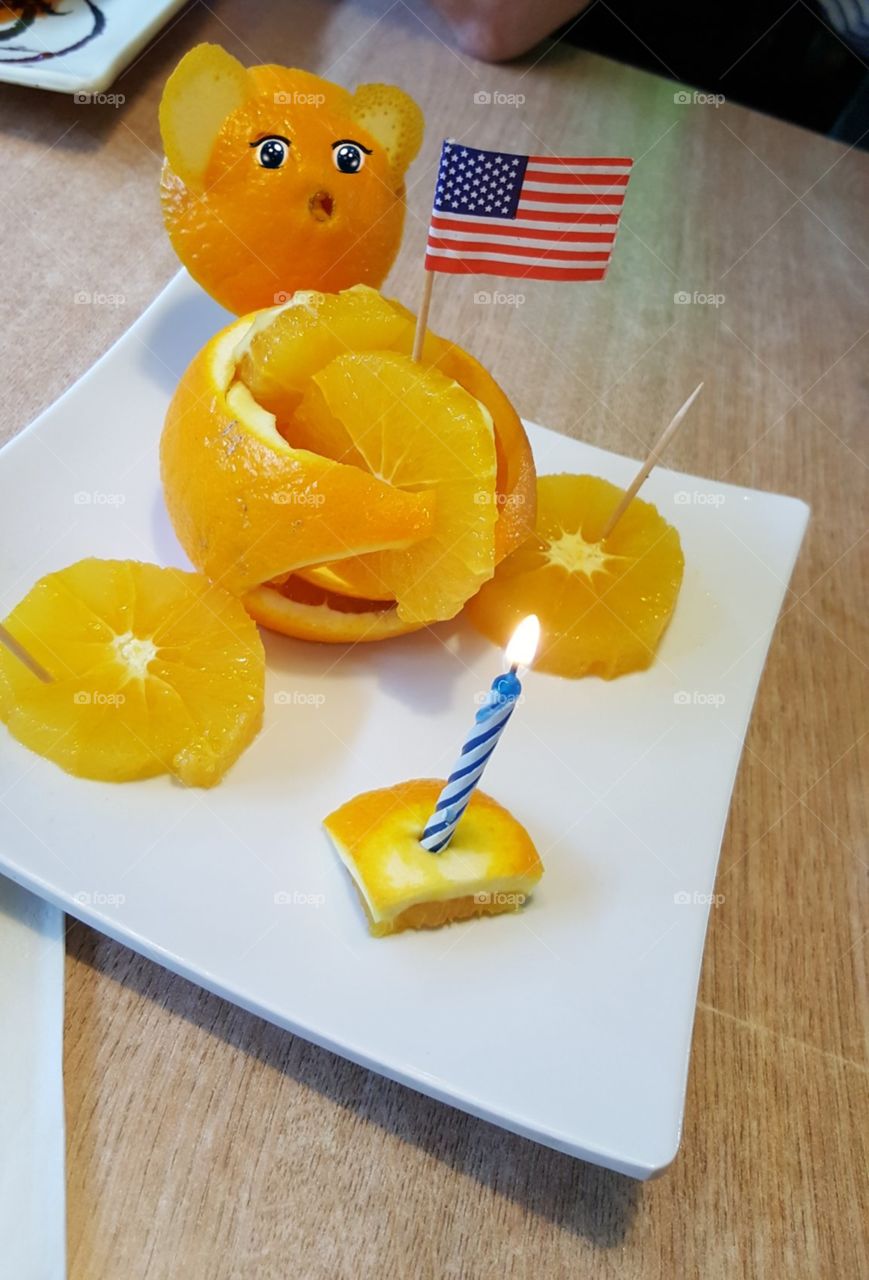 Panda Orange Birthday