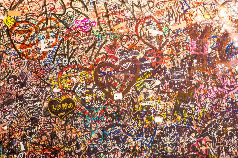 Wall Of Love Messages In Romeo And Juliet House In Verona Italy
