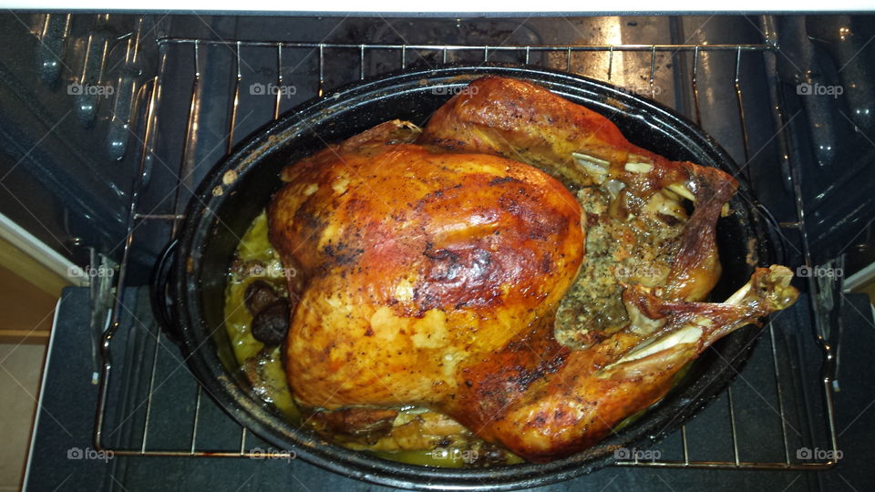 15 lb turkey golden brown with savory dressing newfoundland  style