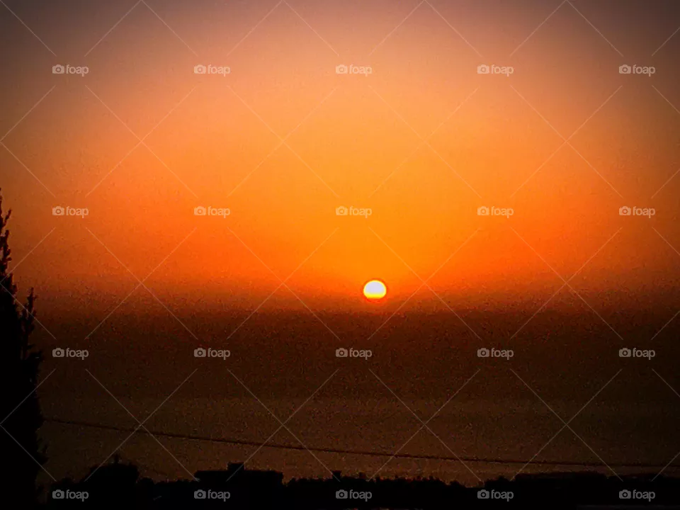 Red sky at evening 