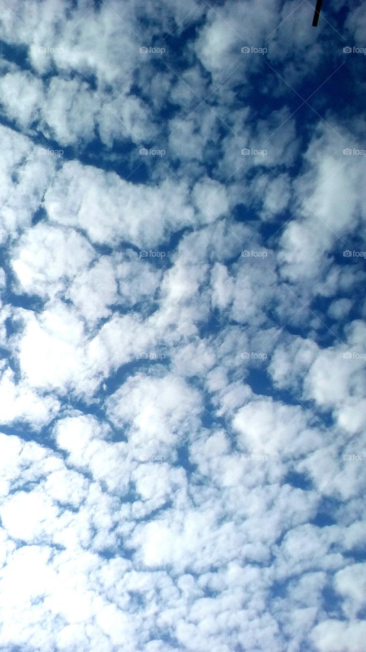 Blue sky with many clouds in tropical day