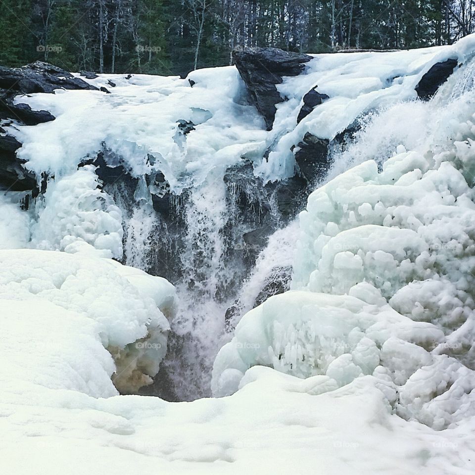 Ice waterfall