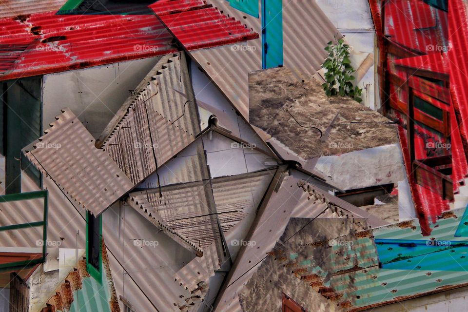 Art and fantasy photo of roofs and buildings