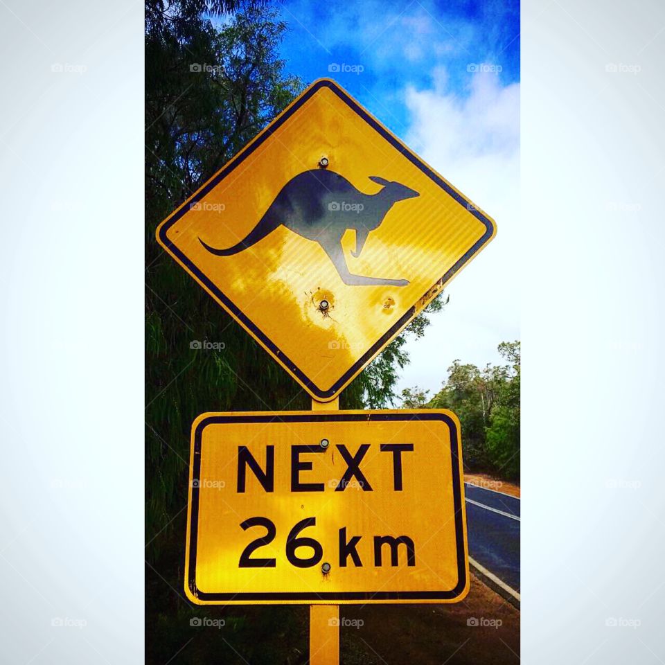 Kangaroo sign, Bunker bay, Western Australia