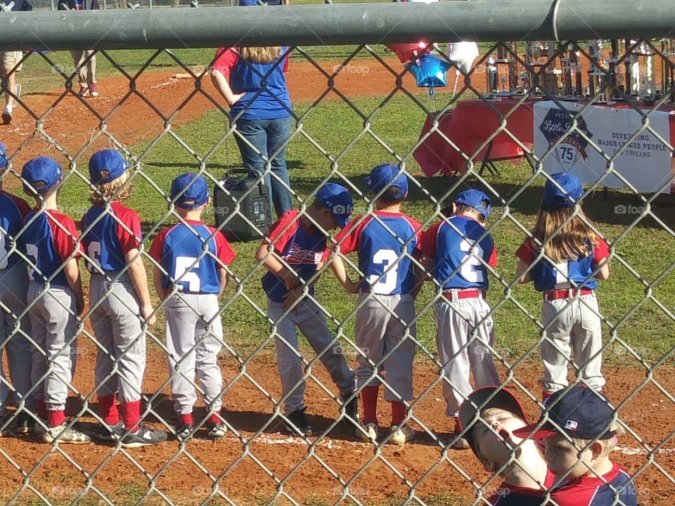 My sons baseball team