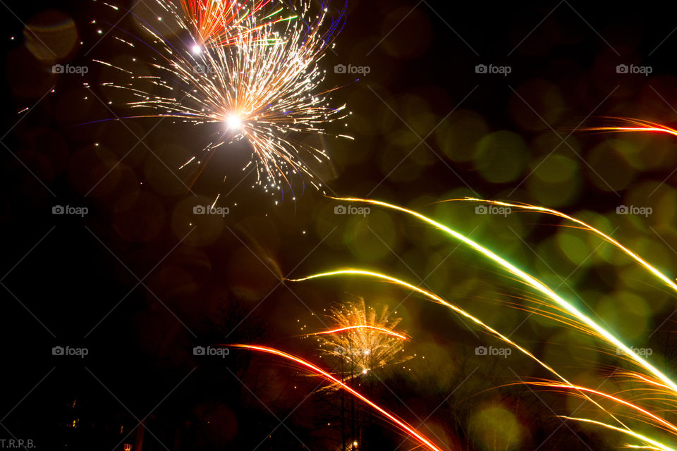 playing with light, long exposure and fireworks