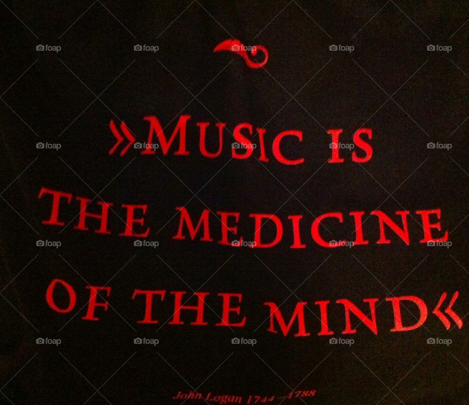 "Music is the medicine of the mind"