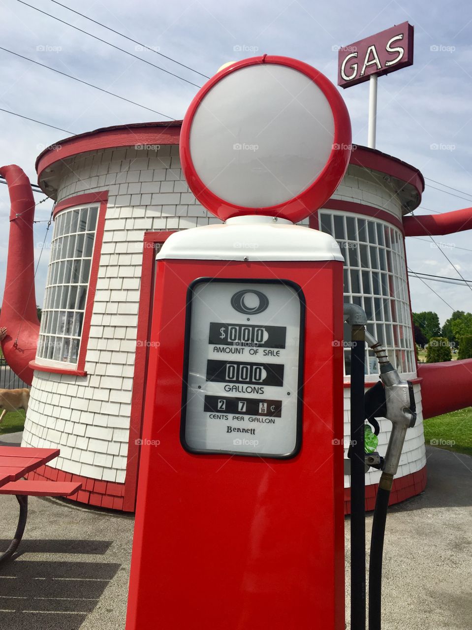 Gas station with history remarks 