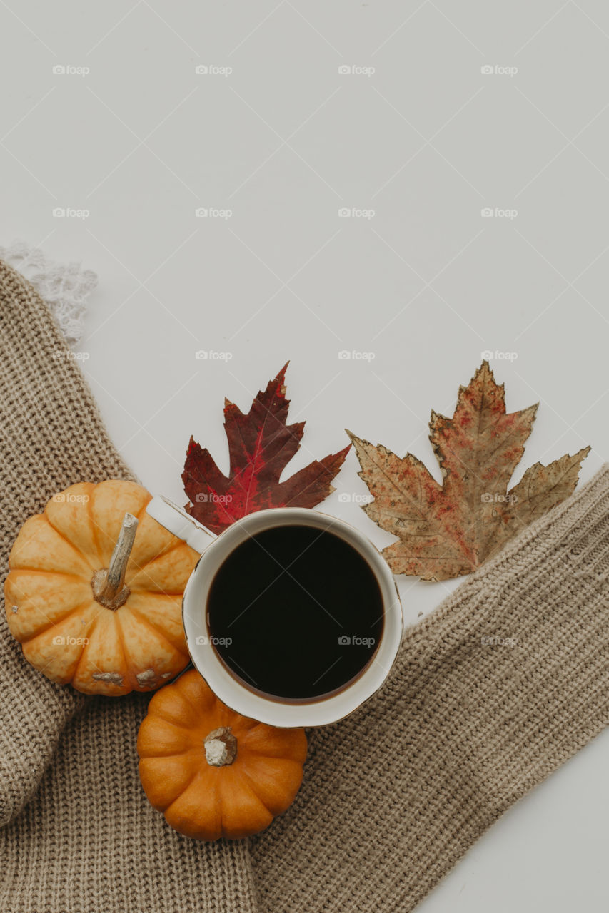 Coffee in fall