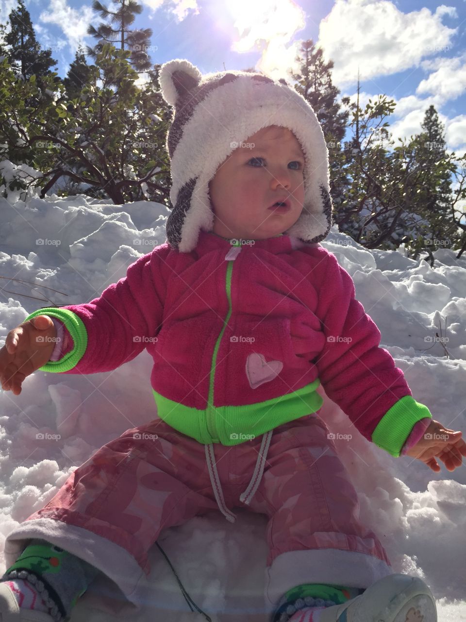 baby on the snow