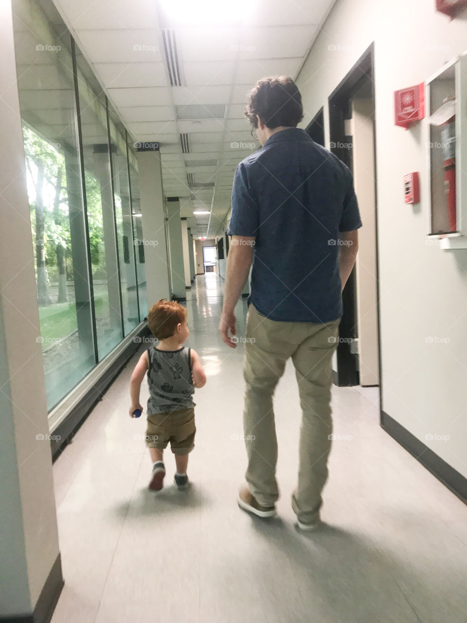 Visiting dad at the office 