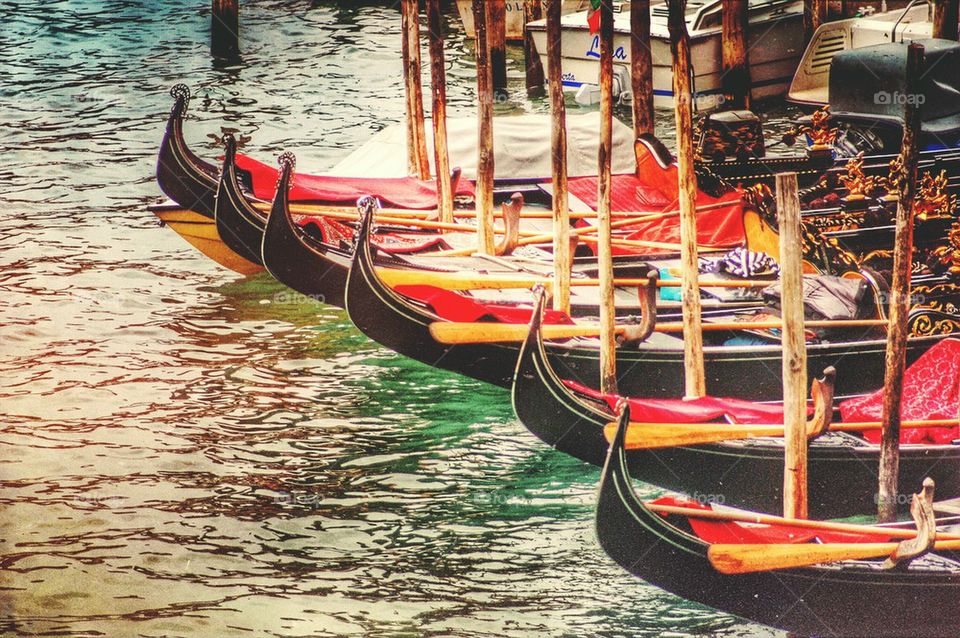 Venice gondolas