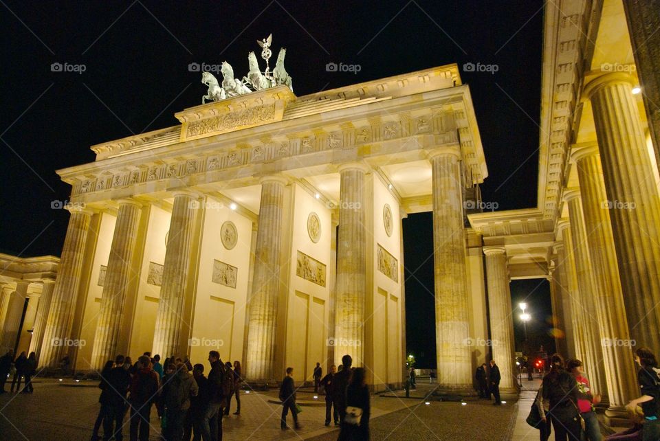 Brandenburg Gate, Berlin, Germany at night