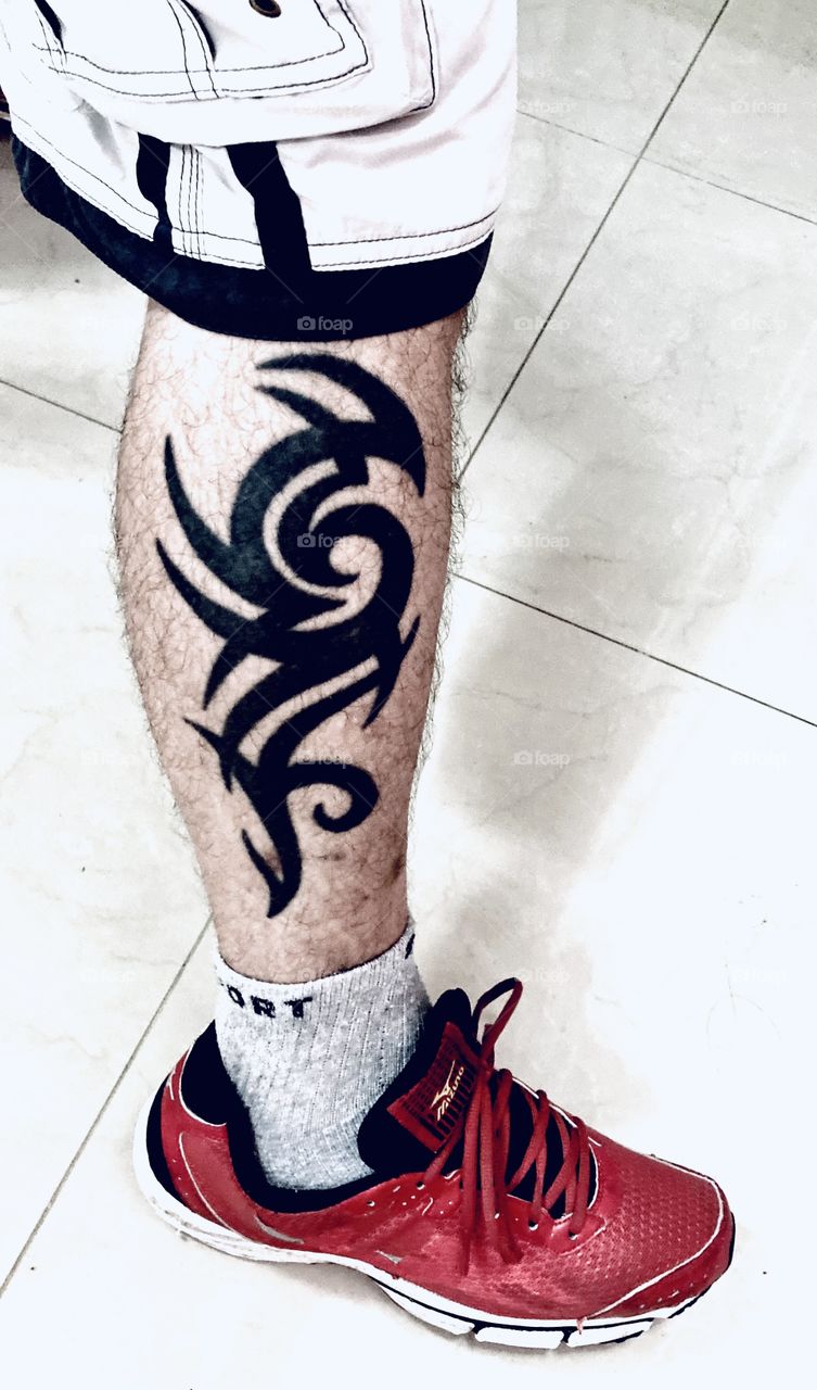 Leg tattoo 