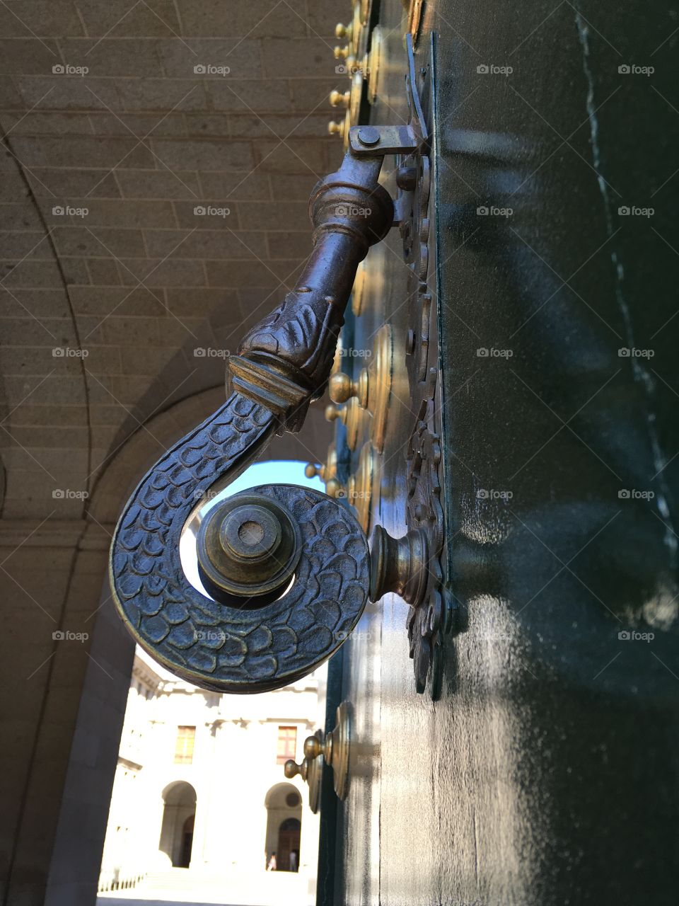 Monastery views through door 
