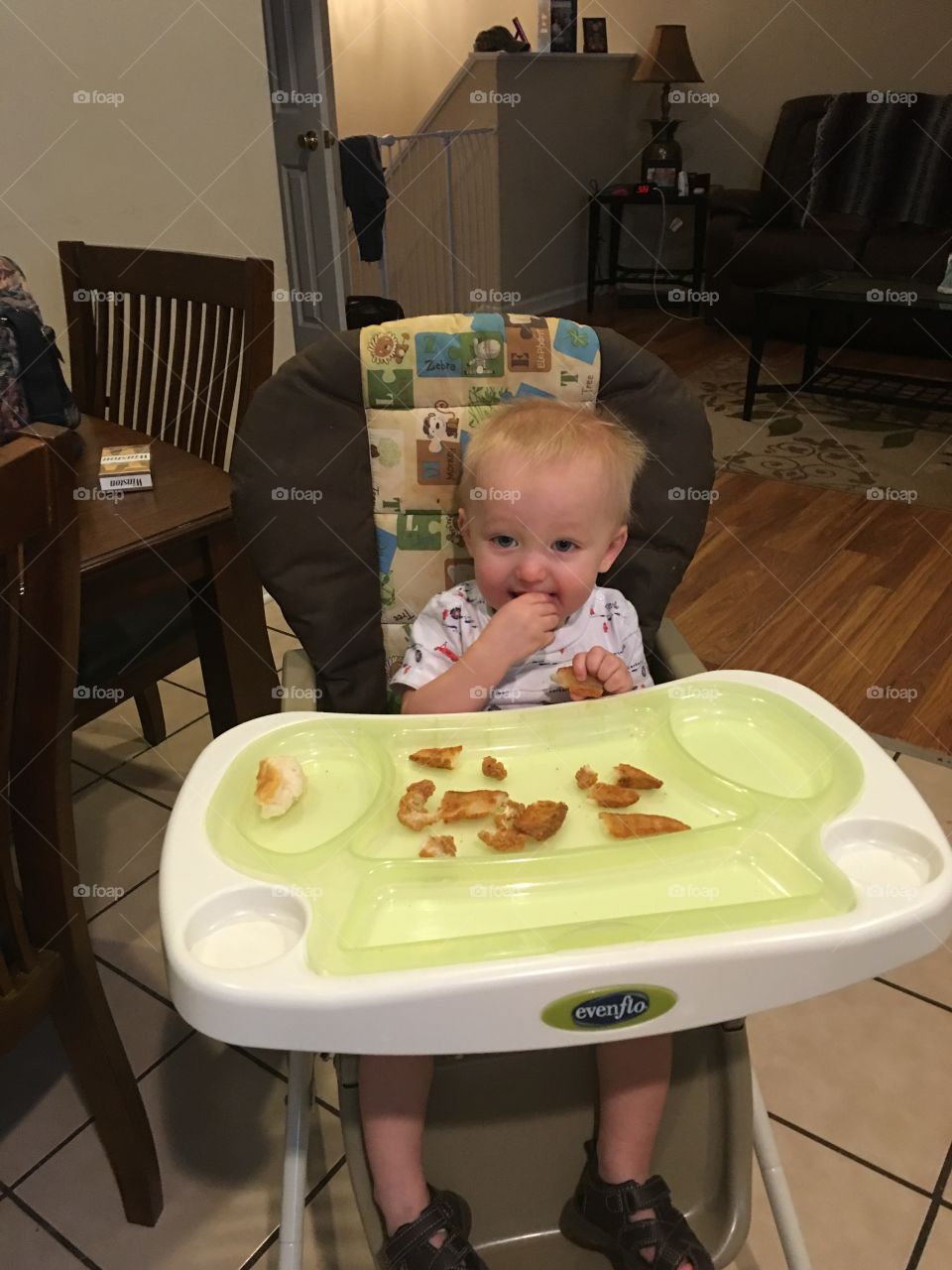 Feeding myself for the first time 