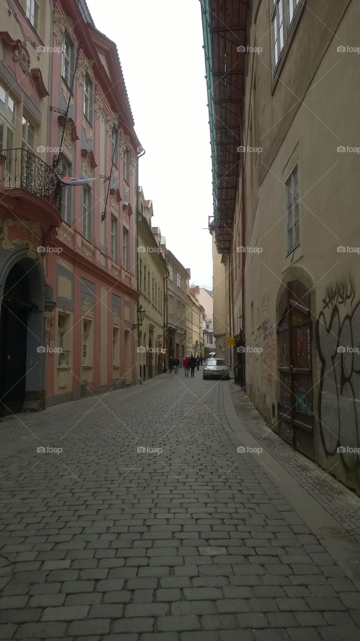 Old town Prague narrow street