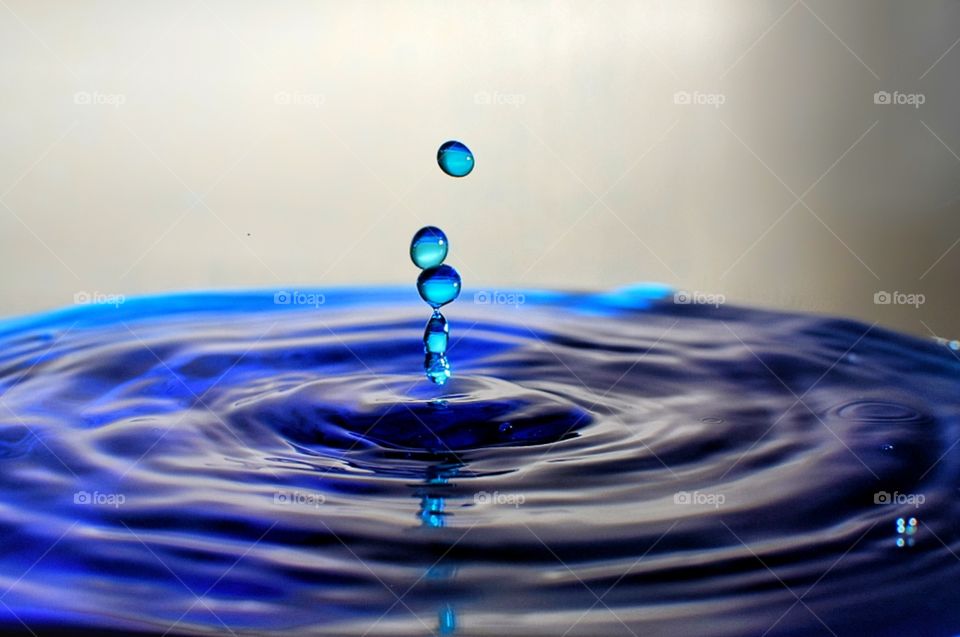 blue water drop