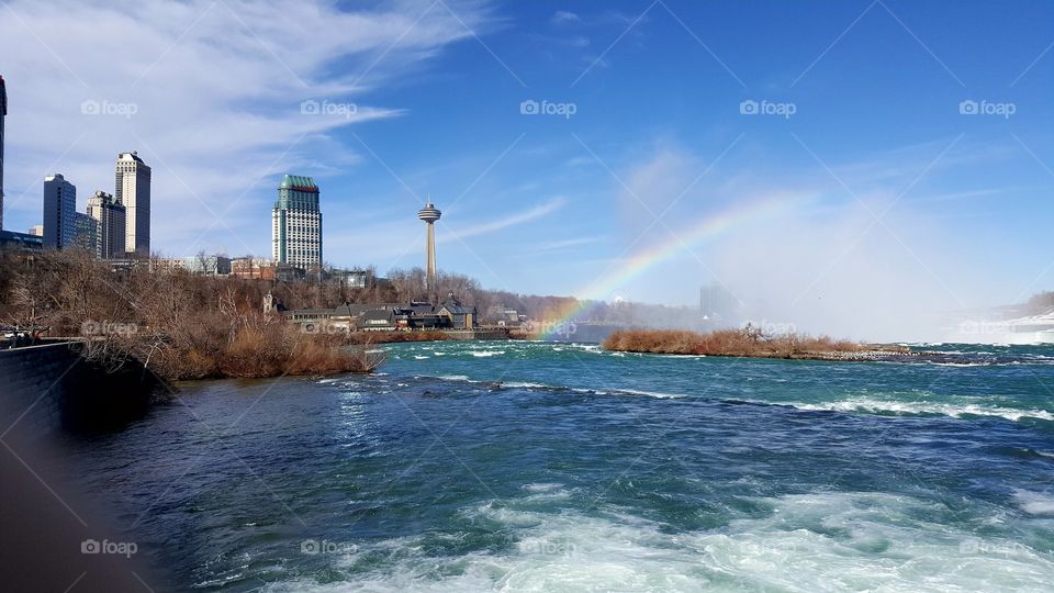 Niagara Falls Ontario .Rainbow .Beautiful