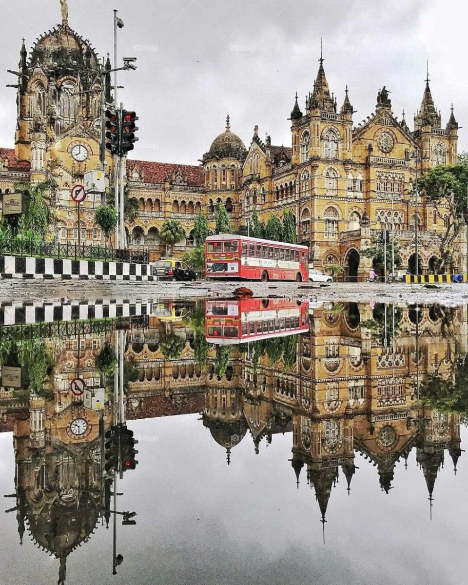 Beautiful Mumbai city in India after a heavy rain...