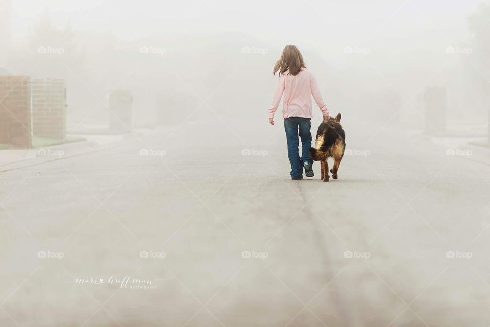 walking in the fog