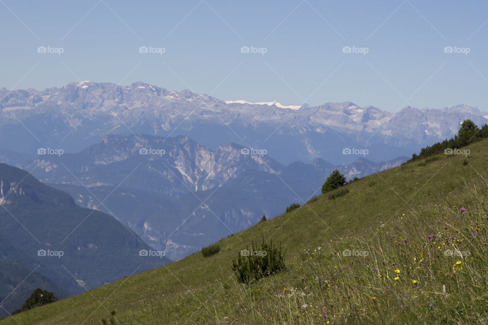 Hiking trail in the mountains 
