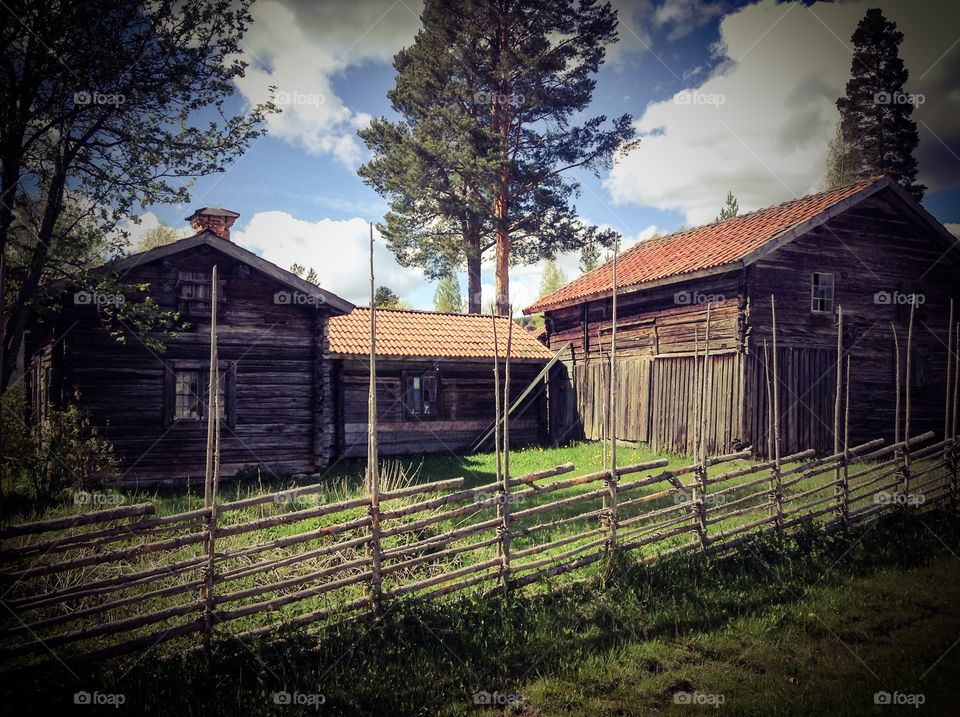 Sweden orbaden. Old swedish farm