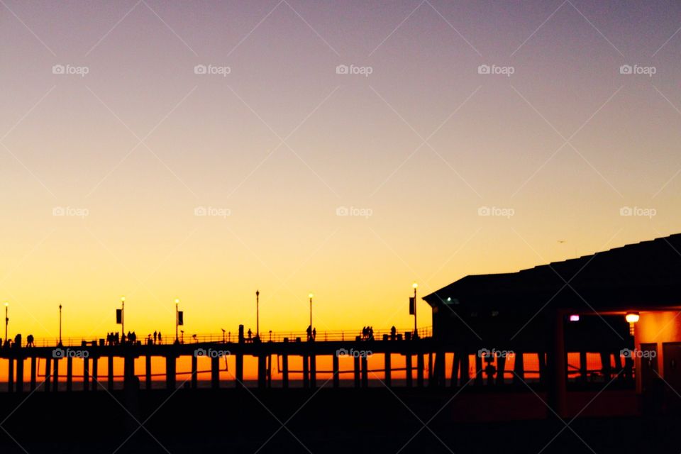 Beach sunset. Huntington Beach, CA