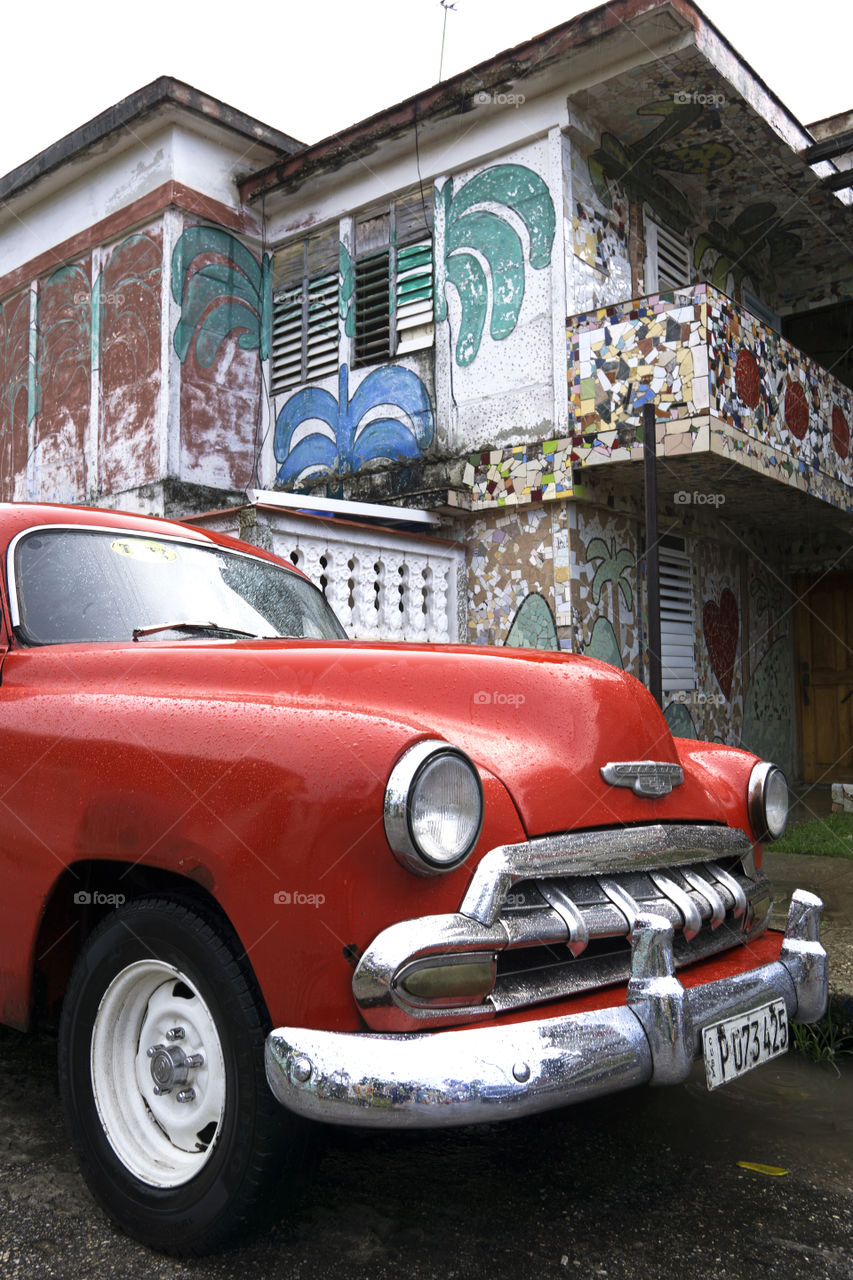 Colorful Havana, Cuba. Vintage cars.