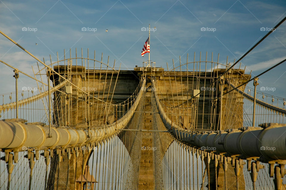 newyork sky cable flag by shotmaker